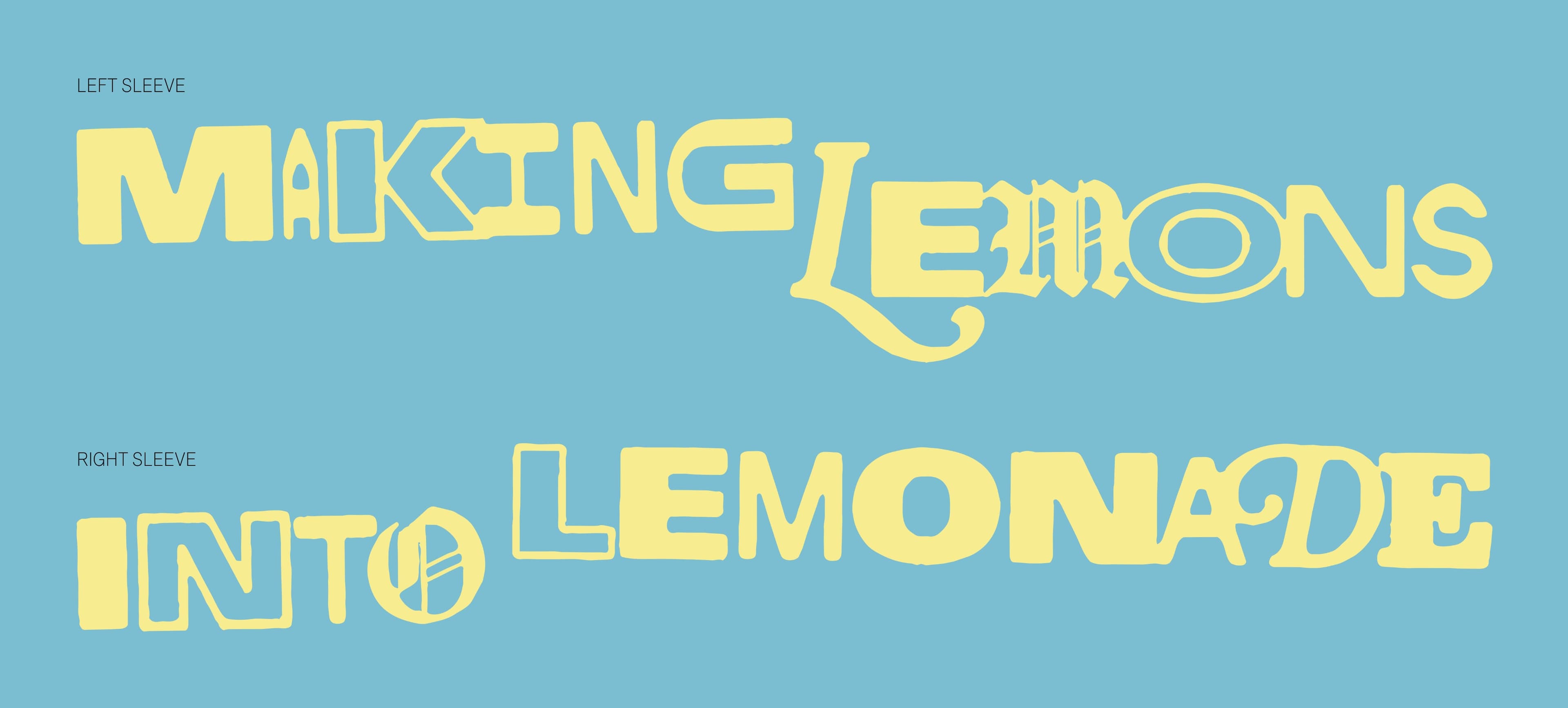 “Making Lemons into Lemonade” in playful yellow lettering on a pale blue background