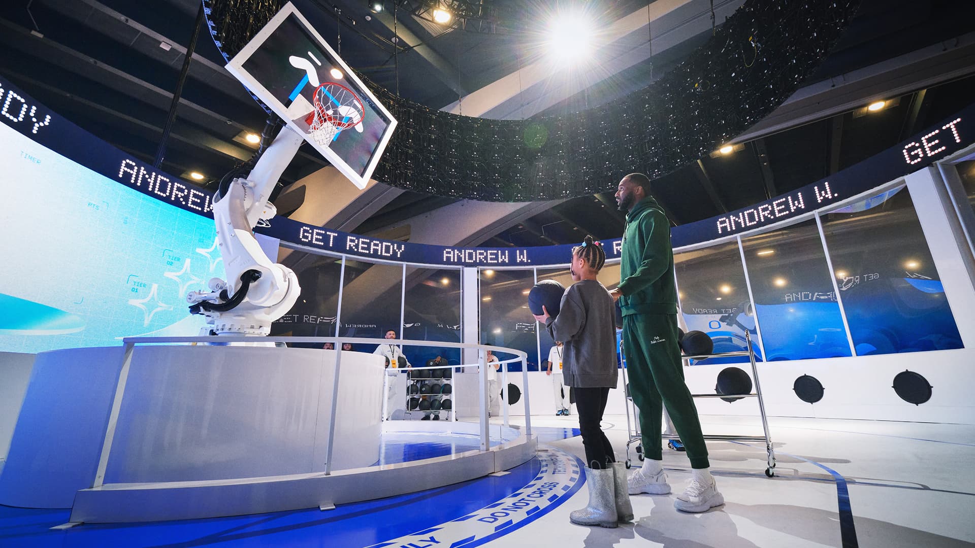 Coinbase Arena activation wide shot