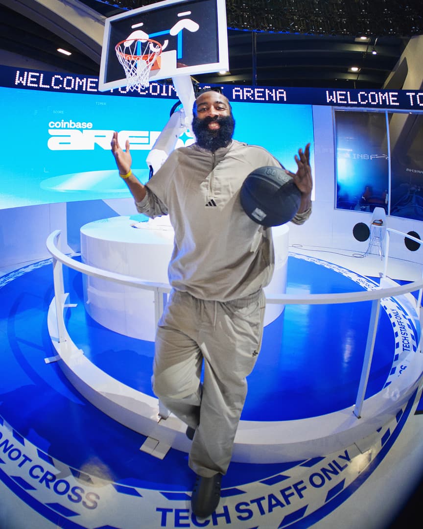 Coinbase Arena activation close-up
