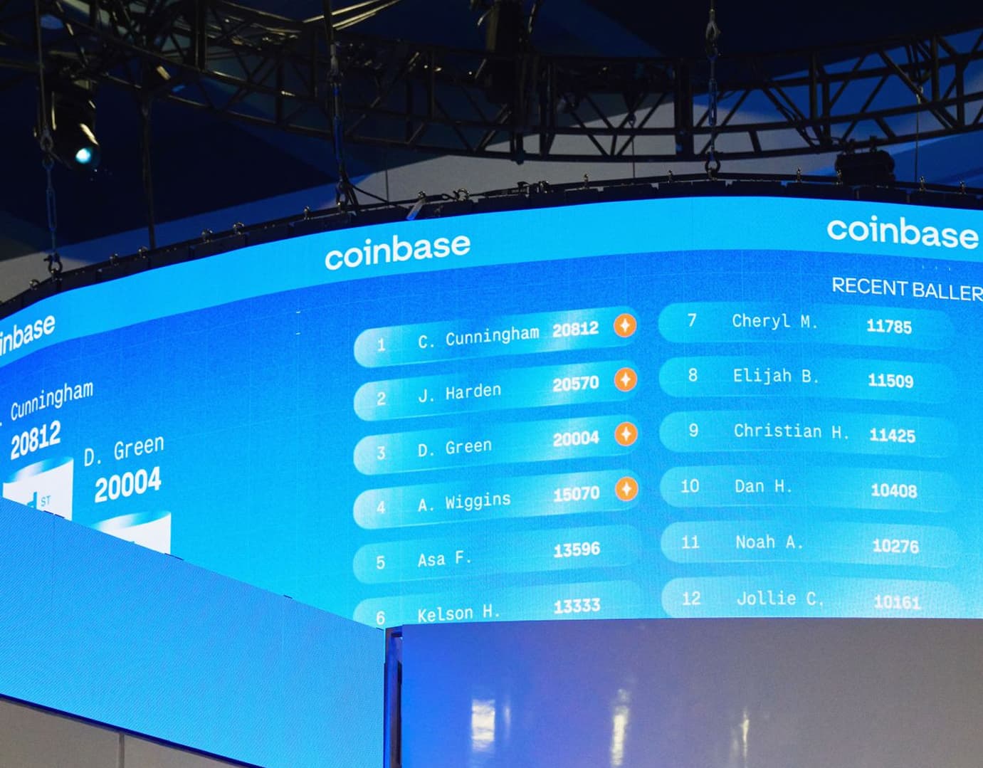 Coinbase Arena activation view