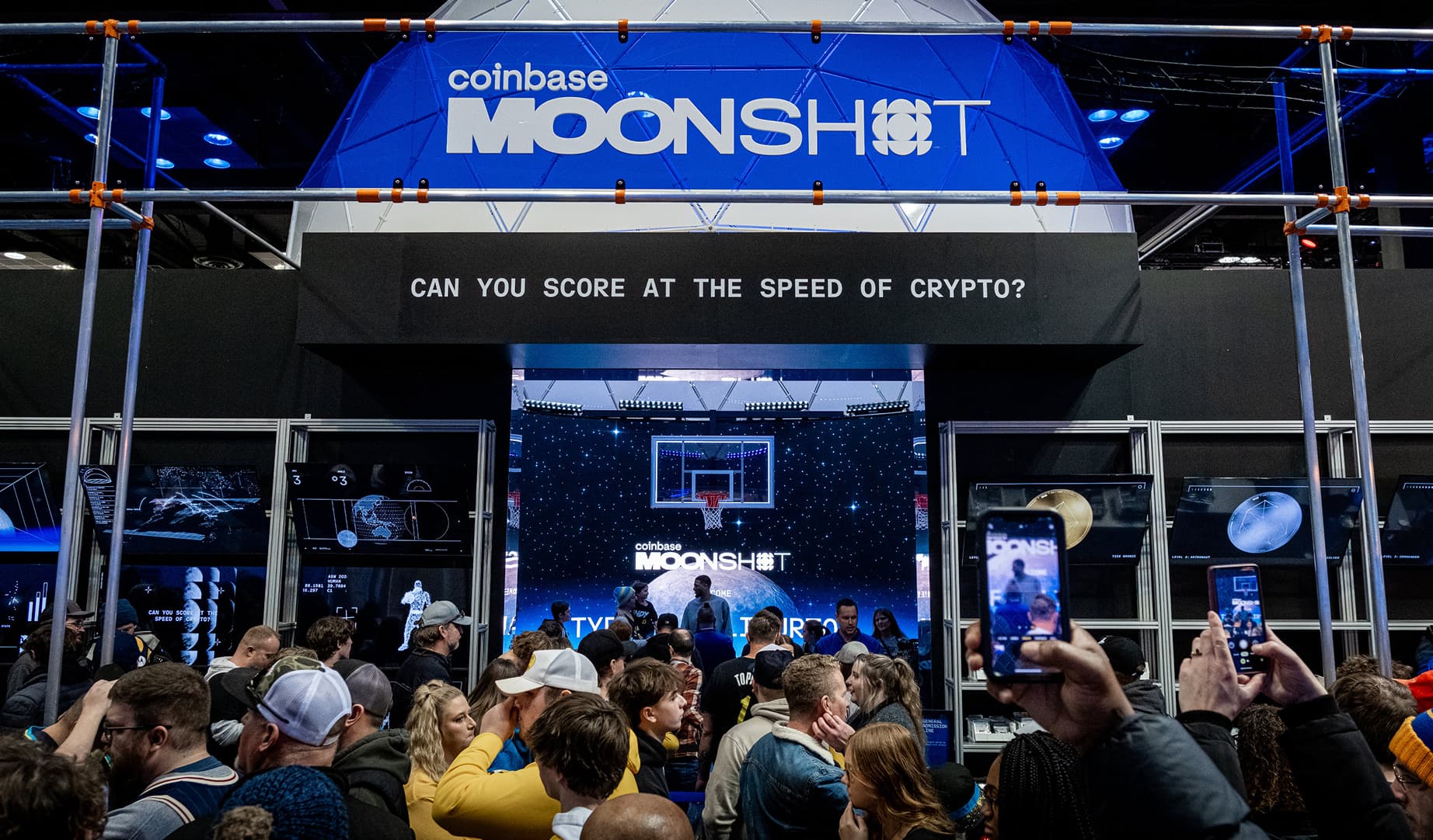 Coinbase Moonshot NBA All Star activation photography