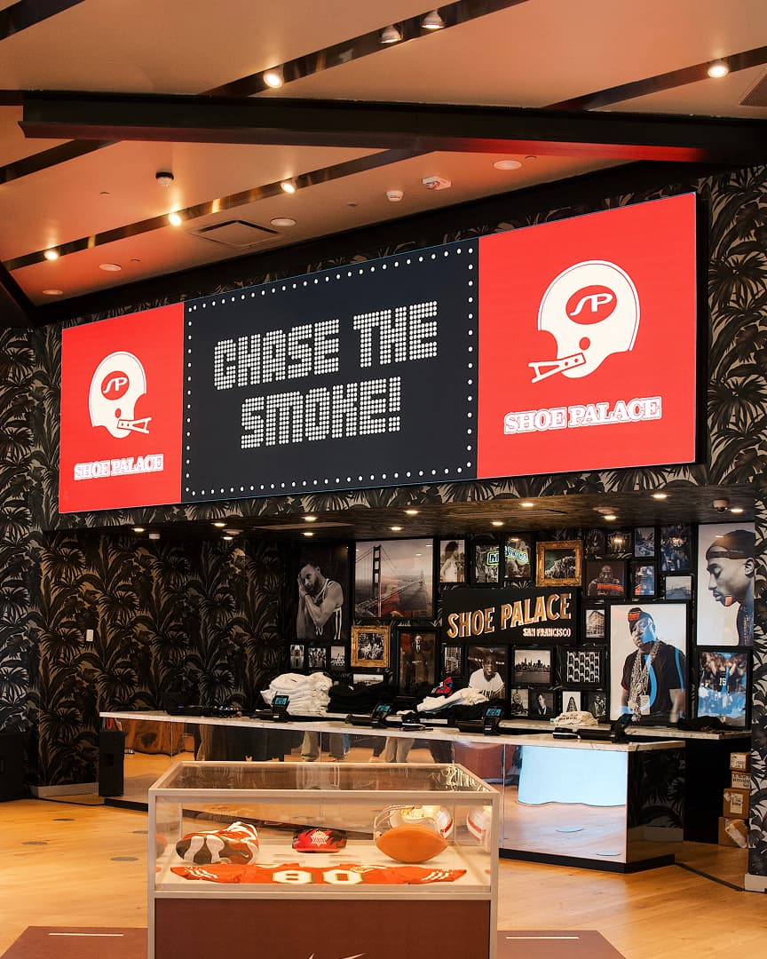 Nike ASW Smoke Shop installation detail